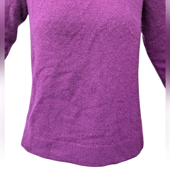 41 Hawthorn 100% Cashmere Sweater Purple V Neck Long Sleeve Women’s XL - Picture 4 of 9